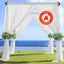 5ftx14ft White Chiffon Curtain Panel, Durable Flame Resistant Backdrop Ceiling Drapery With Rod Pocket