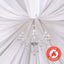 White Scuba Polyester Ceiling Drape Backdrop Curtain Panel, Commercial Grade Fire Retardant Wrinkle Free Draping Fabric With Rod Pockets - 5ftx30ft