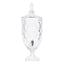 1.3 Gallon Glass Beverage Dispenser, Apothecary Jar Style Party Drink Dispenser with Diamond Texture and Lid - Versatile Serving Feature 21"