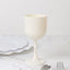 12-Pack Plastic Goblets White Vintage Ribbed Pattern - Reusable Shatterproof Glassware 9oz