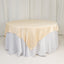 Lamour Satin 72"x72" Table Overlay Square Tablecloth Beige - Smooth Finish Table Topper