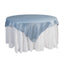 Lamour Satin 72"x72" Table Overlay Square Tablecloth Dusty Blue - Smooth Finish Table Topper