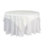 Lamour Satin 72"x72" Table Overlay Square Tablecloth Ivory - Smooth Finish Table Topper