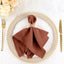 5 Pack Polyester 17"x17" Napkins Terracotta (Rust) - Durable & Wrinkle Resistant Dinner Napkins