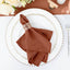5 Pack Polyester 17"x17" Napkins Terracotta (Rust) - Durable & Wrinkle Resistant Dinner Napkins