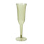 24-Pack Plastic Champagne Flutes Transparent Dusty Sage Green Flared Design - Lightweight Disposable Toasting Glasses 6oz