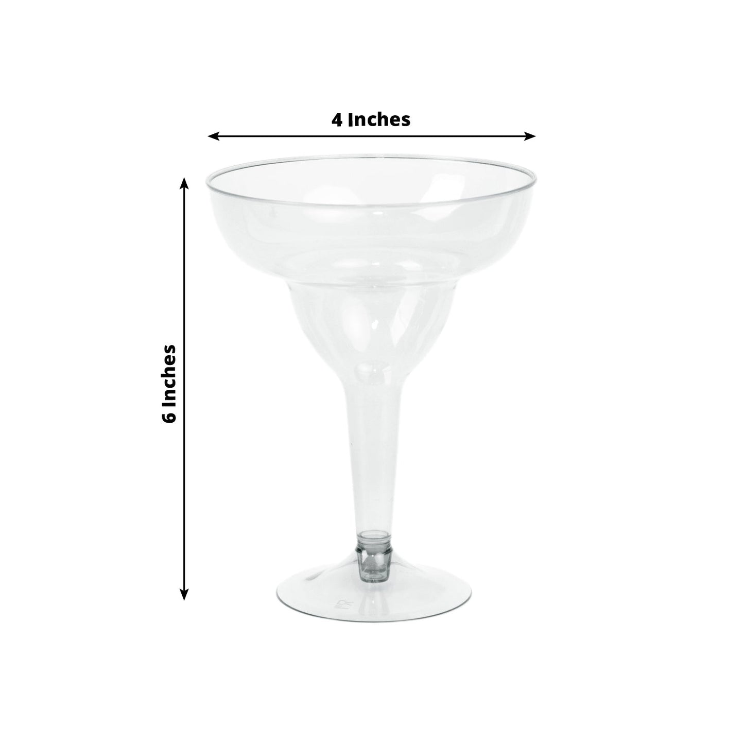 20-Pack Plastic Margarita Glasses Clear - Sturdy Disposable Glasses for Pina Coladas 10oz