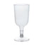 24 Pack Clear Plastic Wine Glasses 6oz Short Stem Disposable Party Cups with Detachable Base