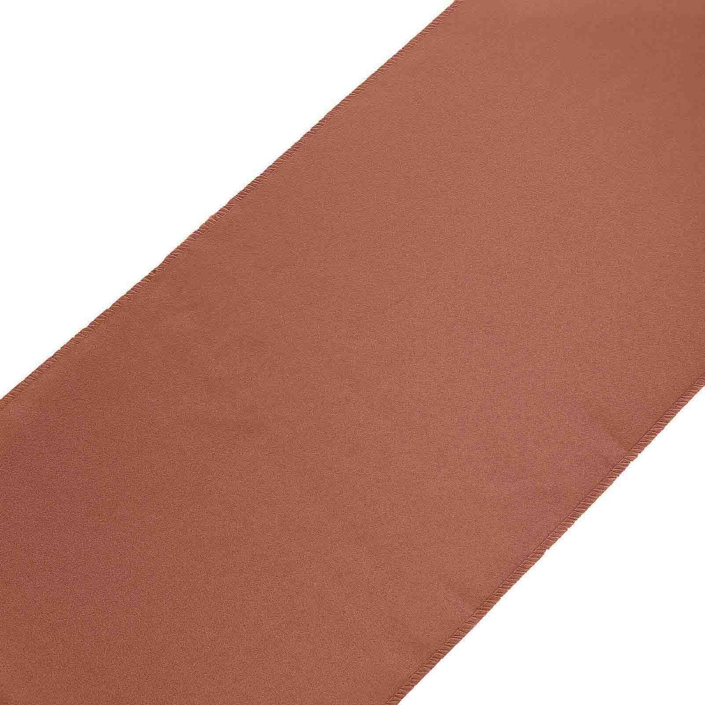 Polyester 12"x108" Table Runner Terracotta (Rust) - Durable & Wrinkle-Resistant Table Decor