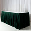 Polyester 14ft Table Skirt Hunter Emerald Green - Classic Pleated Design for Weddings & Events