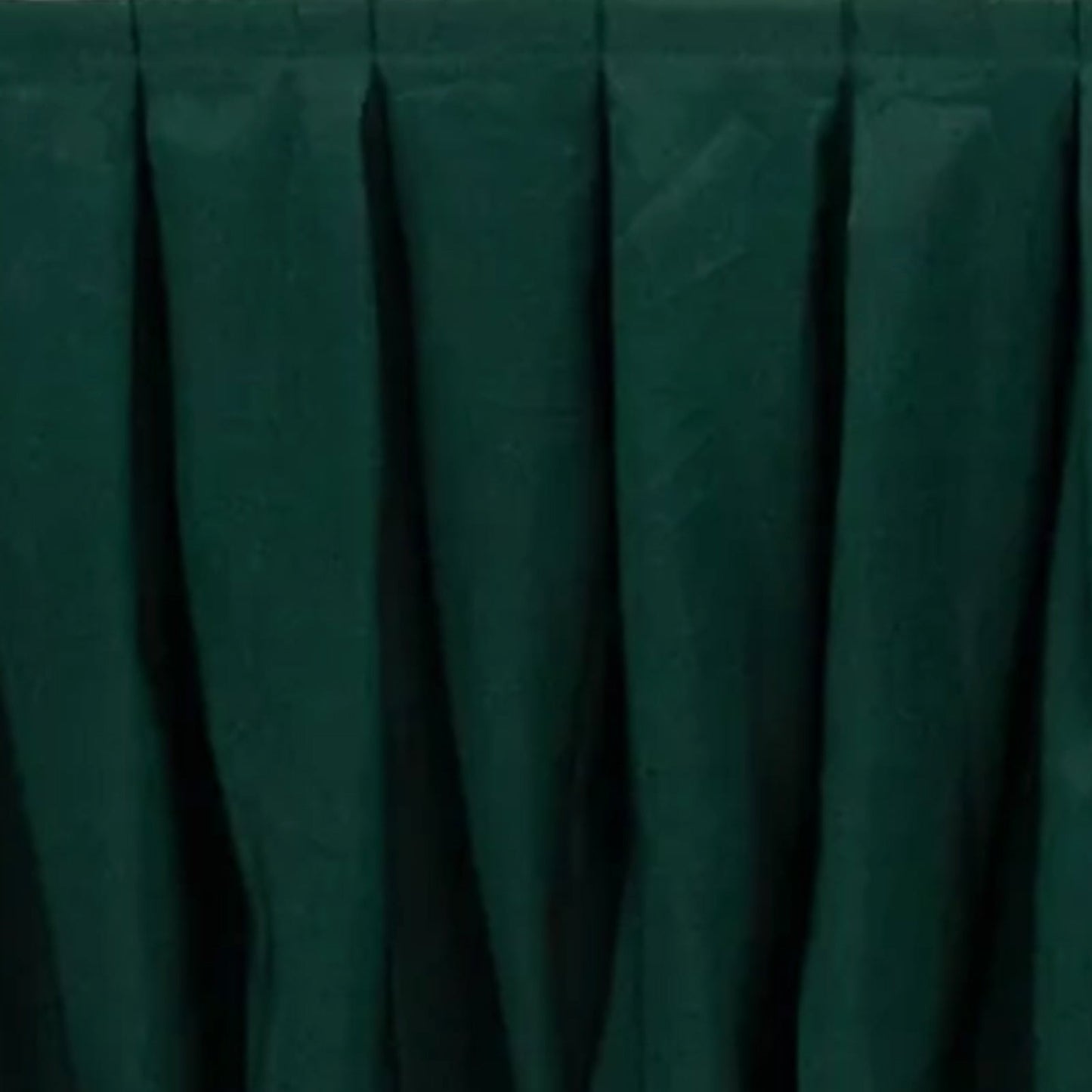 Polyester 14ft Table Skirt Hunter Emerald Green - Classic Pleated Design for Weddings & Events