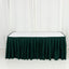 Polyester 14ft Table Skirt Hunter Emerald Green - Classic Pleated Design for Weddings & Events