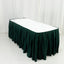 Polyester 14ft Table Skirt Hunter Emerald Green - Classic Pleated Design for Weddings & Events