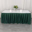 Polyester 21ft Table Skirt Hunter Emerald Green - Classic Pleated Design