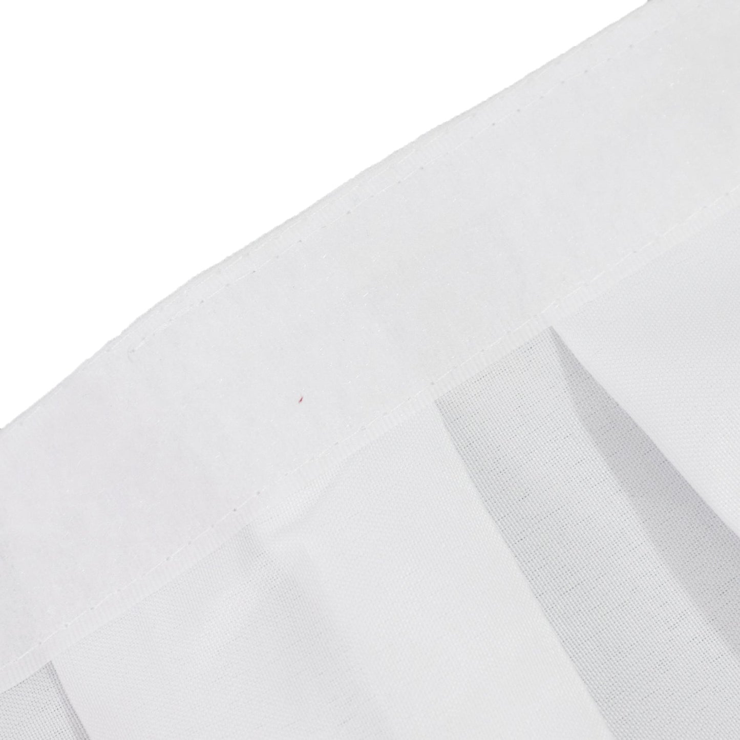 Portable Stage Skirt White Polyester Platform Skirting Cloth for Events, Performances & Wedding Staging - 16"x10ft