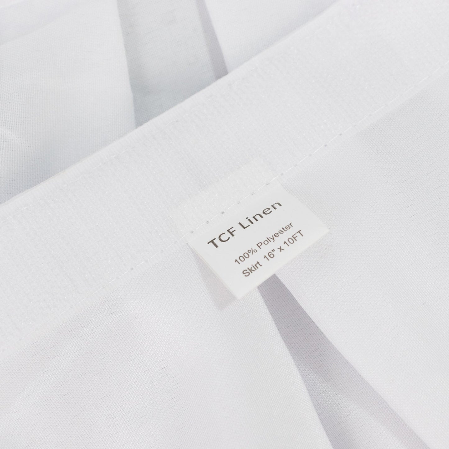 Portable Stage Skirt White Polyester Platform Skirting Cloth for Events, Performances & Wedding Staging - 16"x10ft