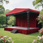 Portable Stage Skirt Burgundy Polyester Platform Skirting Cloth for Events, Performances & Wedding Staging - 24"x20ft