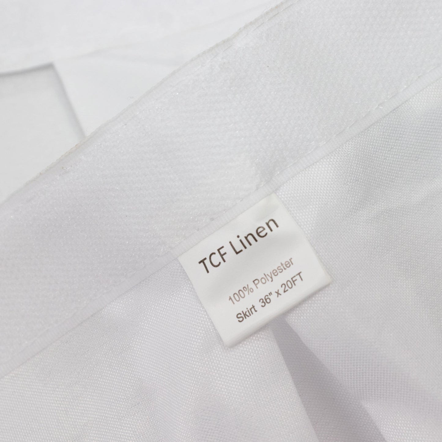 Portable Stage Skirt White Polyester Platform Skirting Cloth for Events, Performances & Wedding Staging - 36"x20ft