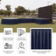 Portable Stage Skirt Navy Blue Polyester Platform Skirting Cloth for Events, Performances & Wedding Staging - 24"x20ft