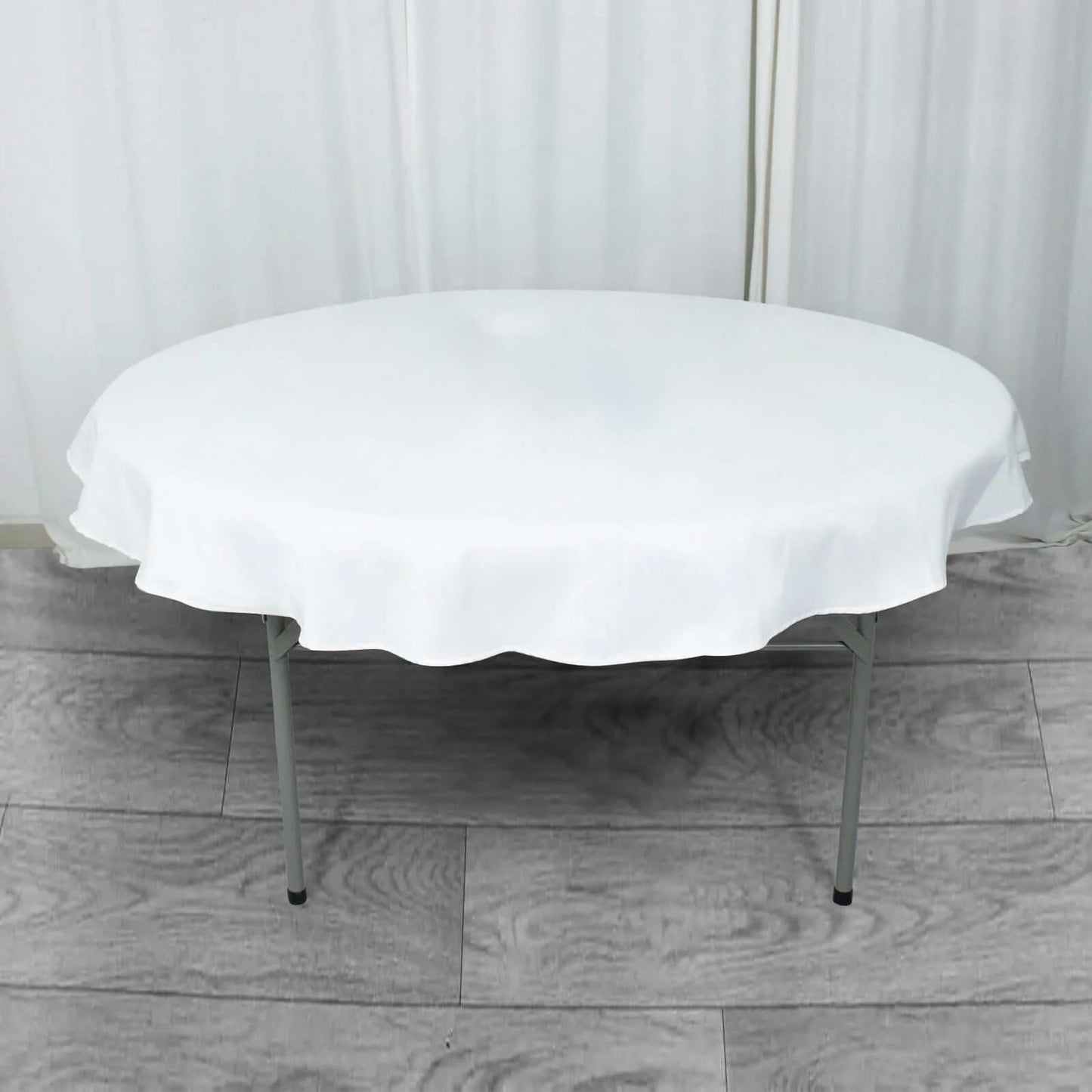 Premium Polyester 70" Round Tablecloth White - Stain and Wrinkle-Resistant 220GSM Table Cover for Weddings & Events