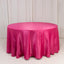 Lamour Satin 120" Round Tablecloth Fuchsia - Seamless Table Cover with Soft Tempered Sheen