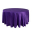 Lamour Satin 120" Round Tablecloth Purple - Seamless Table Cover with Soft Tempered Sheen
