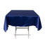 Lamour Satin 54"x54" Square Tablecloth Navy Blue - Durable & Silk-Like Table Cover