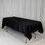 Lamour Satin 60"x102" Rectangle Tablecloth Black - Durable & Silky Soft Feel Table Cover for Weddings & Banquets
