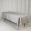 Lamour Satin 60"x102" Rectangle Tablecloth Silver - Durable & Silky Soft Feel Table Cover