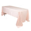 Lamour Satin 60"x126" Rectangle Tablecloth Blush - Soft & Silk-Like Table Cover