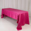 Lamour Satin 60"x126" Rectangle Tablecloth Fuchsia - Soft & Silk-Like Table Cover