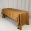 Lamour Satin 60"x126" Rectangle Tablecloth Gold - Soft & Silk-Like Table Cover for Upscale Dining