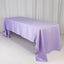Lamour Satin 60"x126" Rectangle Tablecloth Lavender Lilac - Soft & Silk-Like Table Cover