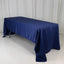 Lamour Satin 60"x126" Rectangle Tablecloth Navy Blue - Soft & Silk-Like Table Cover