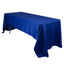 Lamour Satin 60"x126" Rectangle Tablecloth Royal Blue - Soft & Silk-Like Table Cover