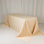 Lamour Satin 90"x132" Rectangle Tablecloth Beige - Soft & Silk-Like Seamless Table Cover