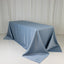 Lamour Satin 90"x132" Rectangle Tablecloth Dusty Blue - Soft & Silk-Like Seamless Table Cover