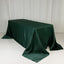 Lamour Satin 90"x132" Rectangle Tablecloth Hunter Emerald Green - Soft & Silk-Like Seamless Table Cover