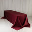 Lamour Satin 90"x156" Rectangle Tablecloth Burgundy - Luxurious, Soft Seamless Table Cover