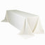 Lamour Satin 90"x156" Rectangle Tablecloth Ivory - Luxurious, Soft Seamless Table Cover