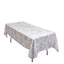 Polyester 60"x102" Rectangle Tablecloth White - Lavender Lilac French Toile Pattern for Elegant Gatherings