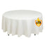 Fire Retardant Premium Polyester 108" Round Tablecloth Ivory - High-Performance Table Cover