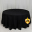 Fire Retardant Premium Polyester 120" Round Tablecloth Black - High-Performance Seamless Table Cover