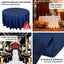 Fire Retardant Premium Polyester 132" Round Tablecloth Ivory - High-Performance Seamless Table Cover