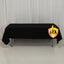Fire Retardant Premium Polyester 60"x102" Rectangular Tablecloth Black - High-Performance Table Cover