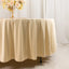 Scuba Round 108" Tablecloth Beige - Wrinkle Free & Stain Resistant Table Cover