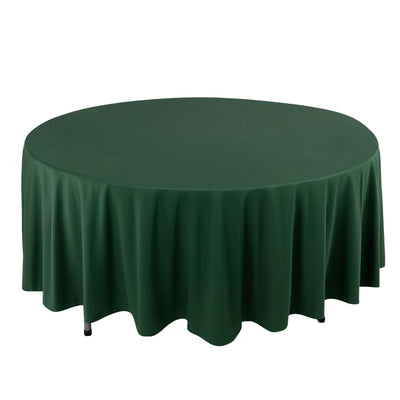 Scuba Round 108" Tablecloth Hunter Emerald Green - Wrinkle Free & Stain Resistant Table Cover