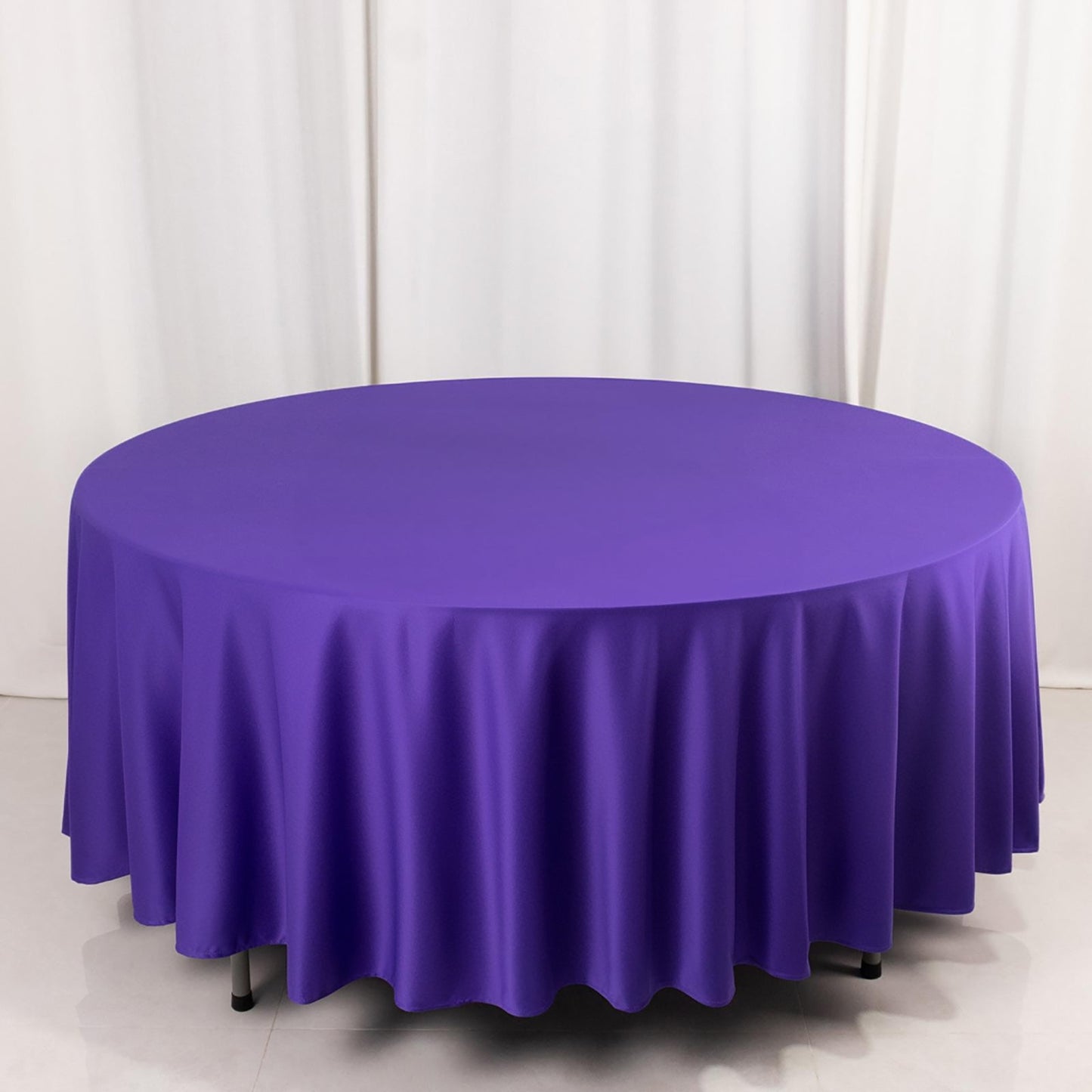Scuba Round 108" Tablecloth Purple - Wrinkle Free & Stain Resistant Table Cover