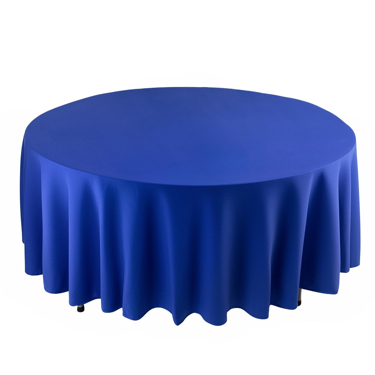 Scuba Round 108" Tablecloth Royal Blue - Wrinkle Free & Stain Resistant Table Cover