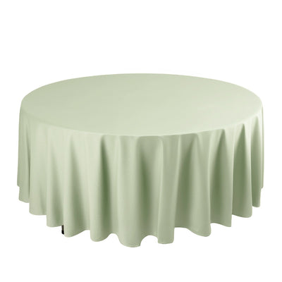 Scuba Round 108" Tablecloth Sage Green - Wrinkle Free & Stain Resistant Table Cover